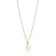 Pisces Zodiac Sign Plain Silver Charm Necklace NECK-1229