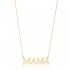 Mama Word Plain Pendant Silver Charm Necklace NECK-1251