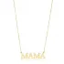 Mama Word Plain Pendant Silver Charm Necklace NECK-1251