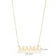Mama Word Plain Pendant Silver Charm Necklace NECK-1251