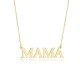 Mama Word Plain Pendant Silver Charm Necklace NECK-1251