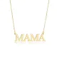 Mama Word Plain Pendant Silver Charm Necklace NECK-1251