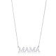 Mama Word Plain Pendant Silver Charm Necklace NECK-1251