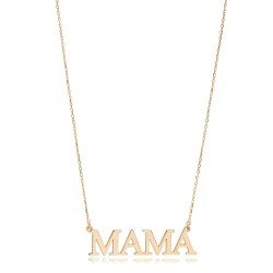 Mama Word Plain Pendant Silver Charm Necklace NECK-1251