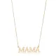 Mama Word Plain Pendant Silver Charm Necklace NECK-1251
