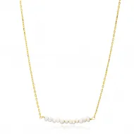 Multiple Minimalist Natural Pearls 925 Silver Jewelry Necklace NECK-334