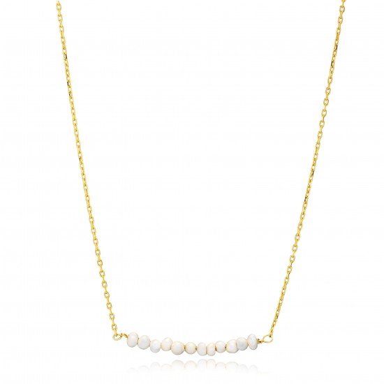 Multiple Minimalist Natural Pearls 925 Silver Jewelry Necklace NECK-334