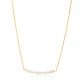 Multiple Minimalist Natural Pearls 925 Silver Jewelry Necklace NECK-334