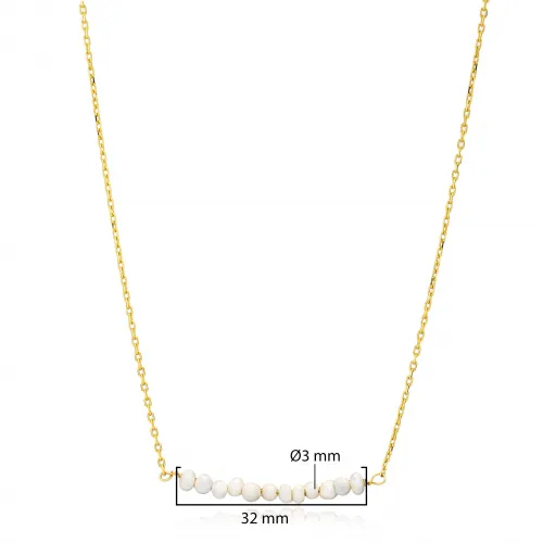 Multiple Minimalist Natural Pearls 925 Silver Jewelry Necklace NECK-334