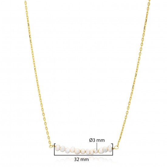 Multiple Minimalist Natural Pearls 925 Silver Jewelry Necklace NECK-334