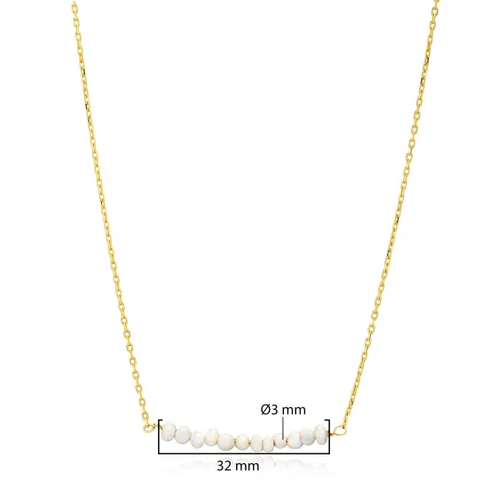 Multiple Minimalist Natural Pearls 925 Silver Jewelry Necklace NECK-334