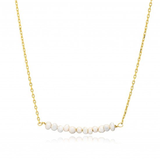 Multiple Minimalist Natural Pearls 925 Silver Jewelry Necklace NECK-334