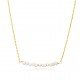 Multiple Minimalist Natural Pearls 925 Silver Jewelry Necklace NECK-334