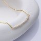 Multiple Minimalist Natural Pearls 925 Silver Jewelry Necklace NECK-334