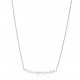 Multiple Minimalist Natural Pearls 925 Silver Jewelry Necklace NECK-334
