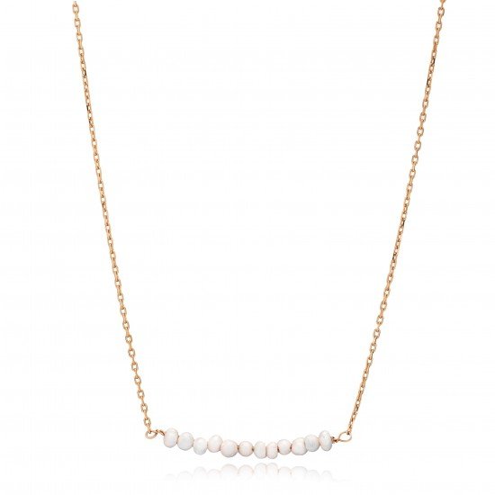 Multiple Minimalist Natural Pearls 925 Silver Jewelry Necklace NECK-334