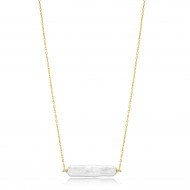 Natural Chic Pearl 925 Silver Jewelry Necklace Pendant NECK-335