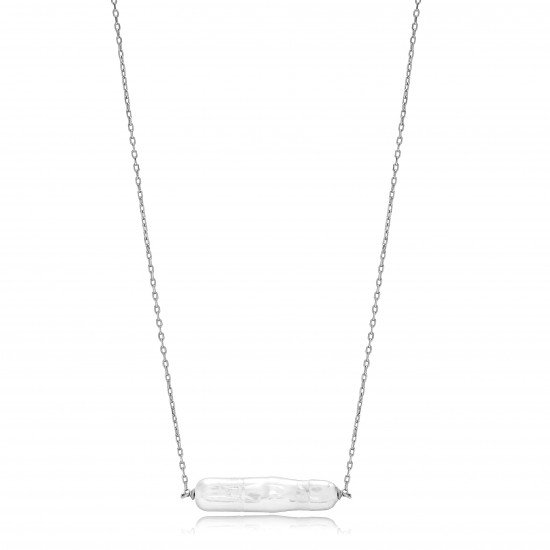Natural Chic Pearl 925 Silver Jewelry Necklace Pendant NECK-335