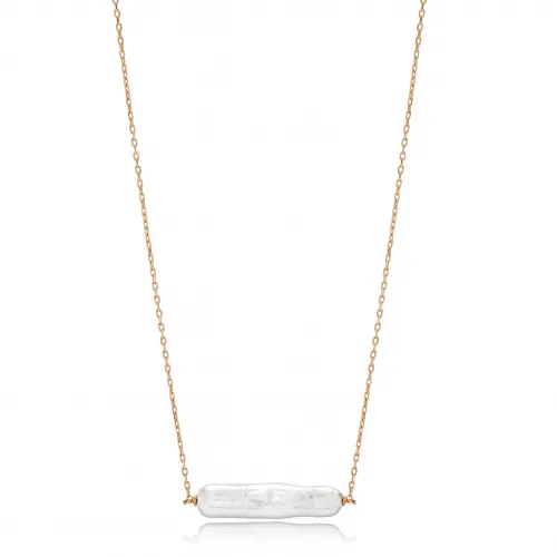 Natural Chic Pearl 925 Silver Jewelry Necklace Pendant NECK-335