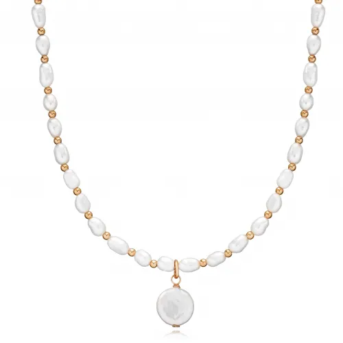Elegant Natural Pearl 925 Wholesale Silver Jewelry Necklace NECK-336