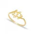 Elegant Leaf Design Adjustable Ring Wholesale 925 Silver Jewelry