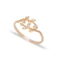 Elegant Leaf Design Adjustable Ring Wholesale 925 Silver Jewelry