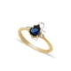 Sapphire CZ Pear Drop Design 925 Sterling Silver Ring