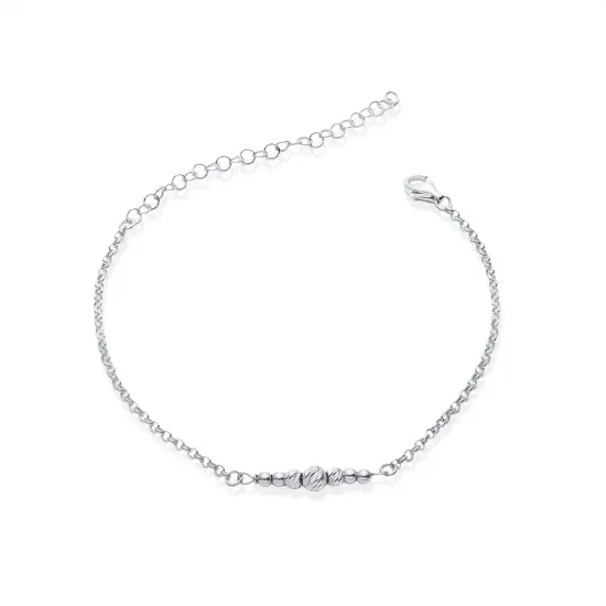 Ball Tiny Design Silver Charm Silver Bracelet Ball Tiny Design Silver Charm Silver Bracelet