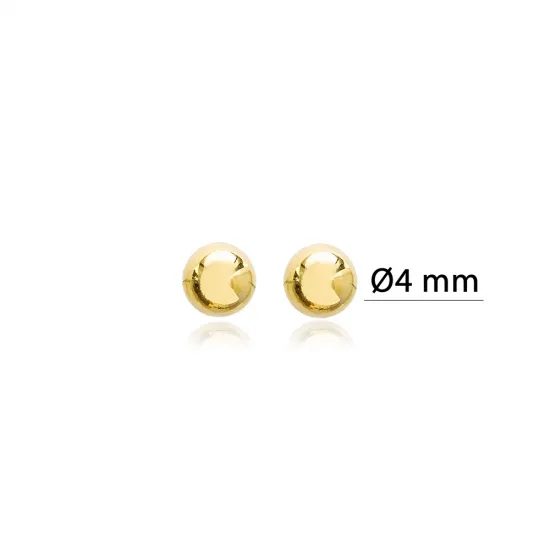 Minimalist Ball Plain Silver Stud Earrings Minimalist Ball Plain Silver Stud Earrings