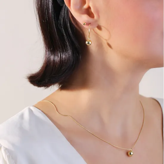 Minimalist Ball Plain Silver Stud Earrings Minimalist Ball Plain Silver Stud Earrings