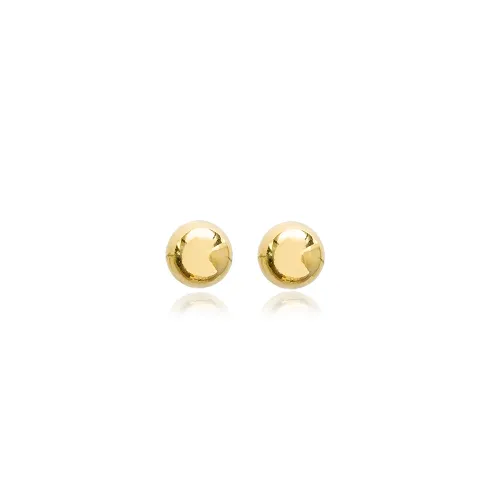 Minimalist Ball Plain Silver Stud Earrings