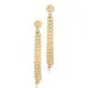 Plain Round Design Chain Stud Long Earring Plain Round Design Chain Stud Long Earring