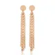 Plain Round Design Chain Stud Long Earring Plain Round Design Chain Stud Long Earring
