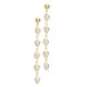 Dainty CZ Round Shape Stud Long Earrings Dainty CZ Round Shape Stud Long Earrings