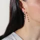 Dainty CZ Round Shape Stud Long Earrings Dainty CZ Round Shape Stud Long Earrings