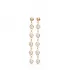 Dainty CZ Round Shape Stud Long Earrings