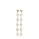 Dainty CZ Round Shape Stud Long Earrings Dainty CZ Round Shape Stud Long Earrings