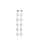 Dainty CZ Round Shape Stud Long Earrings Dainty CZ Round Shape Stud Long Earrings