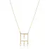 Plain Square Pearl Design Charm Necklace
