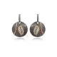 Filigree Leaf Turkish 925 Silver CZ Earrings Filigree Leaf Turkish 925 Silver CZ Earrings