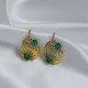 Wholesale 925 Silver Emerald Starburst Earrings Wholesale 925 Silver Emerald Starburst Earrings