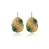 Wholesale 925 Silver Emerald Starburst Earrings