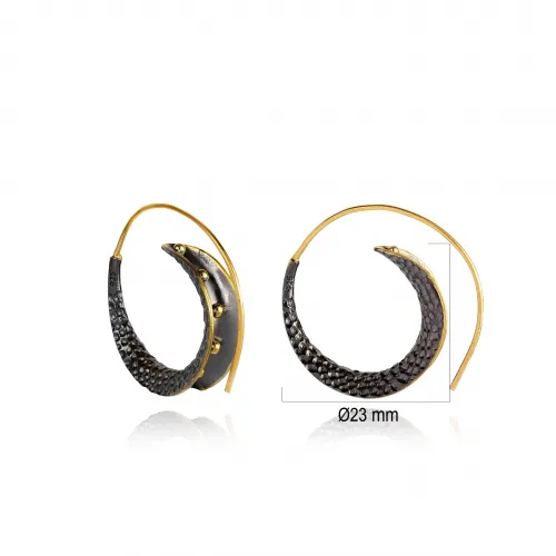 Tribal Boho Turkish 925 Silver Spiral Hoops Tribal Boho Turkish 925 Silver Spiral Hoops