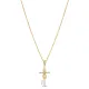 Infinity Cross Design CZ Stone Charm Necklace Infinity Cross Design CZ Stone Charm Necklace