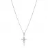 Infinity Cross Design CZ Stone Charm Necklace