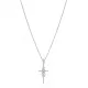 Infinity Cross Design CZ Stone Charm Necklace Infinity Cross Design CZ Stone Charm Necklace