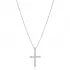 CZ Stone Cross Design Charm Necklace
