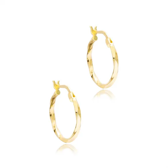 Minimalist Wave Design 20 mm Silver Hoop Earrings Minimalist Wave Design 20 mm Silver Hoop Earrings