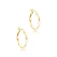 Minimalist Wave Design 20 mm Silver Hoop Earrings Minimalist Wave Design 20 mm Silver Hoop Earrings