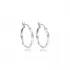 Minimalist Wave Design 20 mm Silver Hoop Earrings
